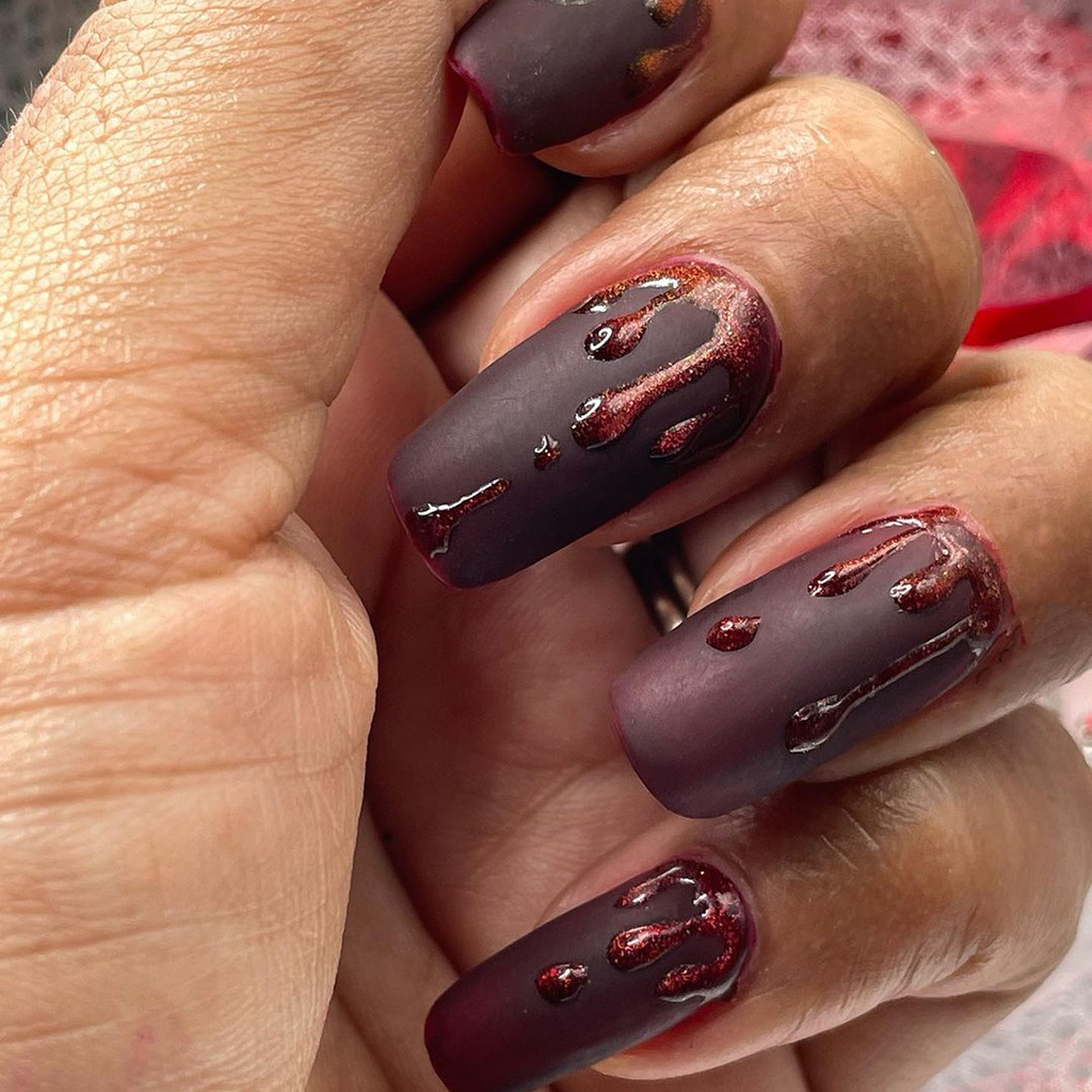 Halloween with dip powder colors