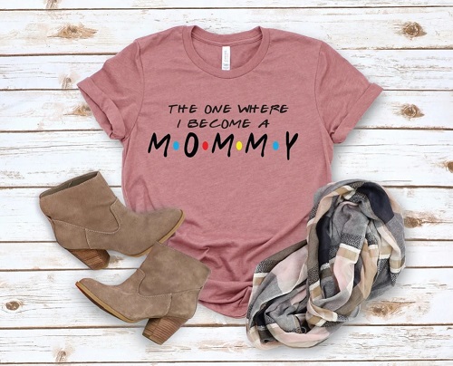 Maternity Shirt, The One Where I Become a Mommy, Mommy Tote Bag