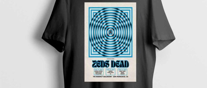 Poster Zeds Dead November 14-16 2024 Regency Ballroom San Francisco Tour T-shirt